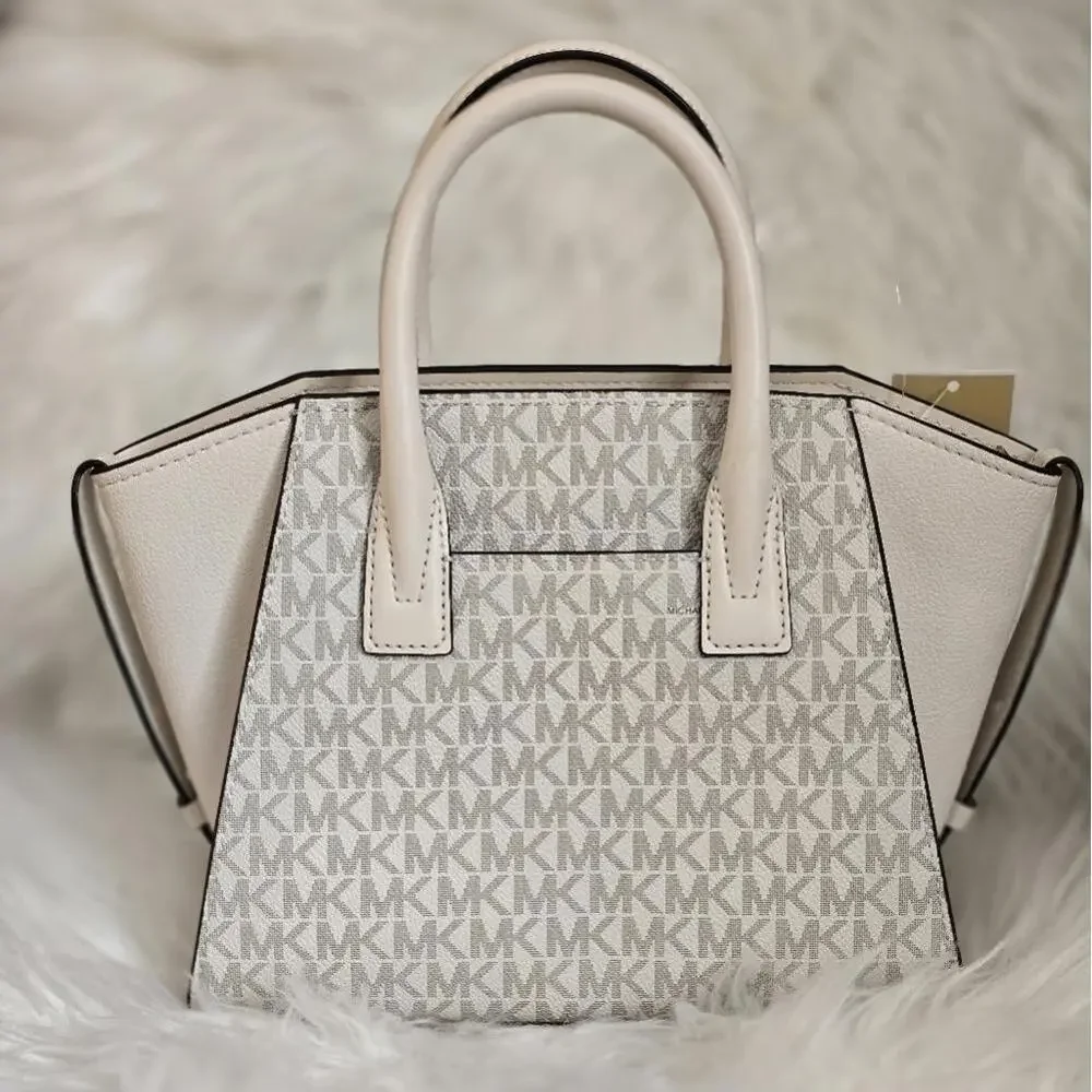 Michael Kors Monogram Handbag in Cream and Gold - Picture 4 of 6